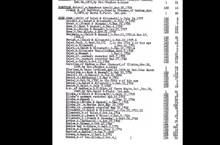 Connecticut Vital Records to 1870 (The Barbour Collection) Scottish