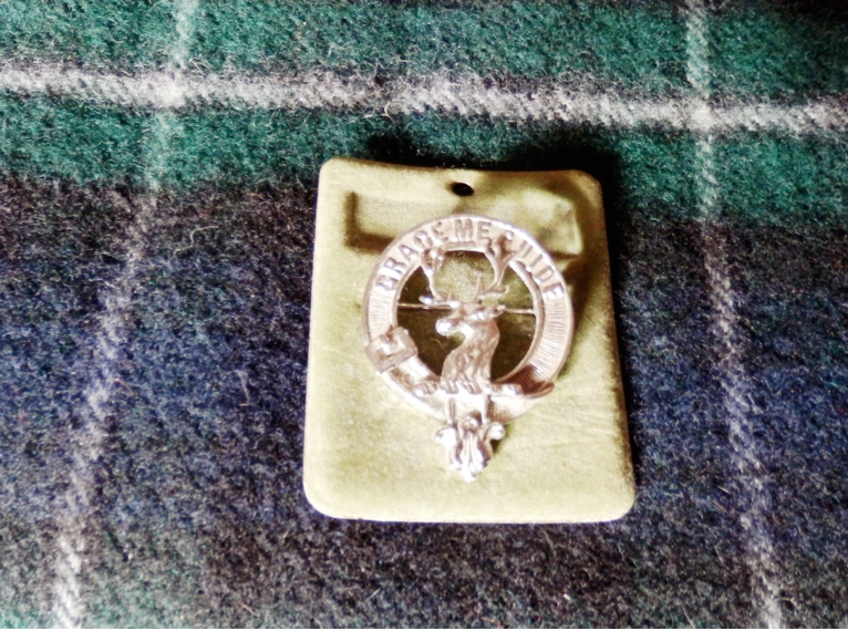 Forbes Clan Tartan and Badge with Motto "Grace Me Guide"