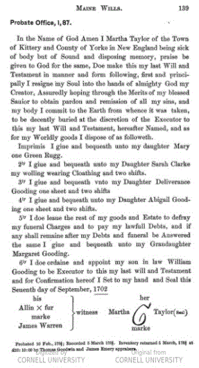 Image showing Martha Taylor's Will, 